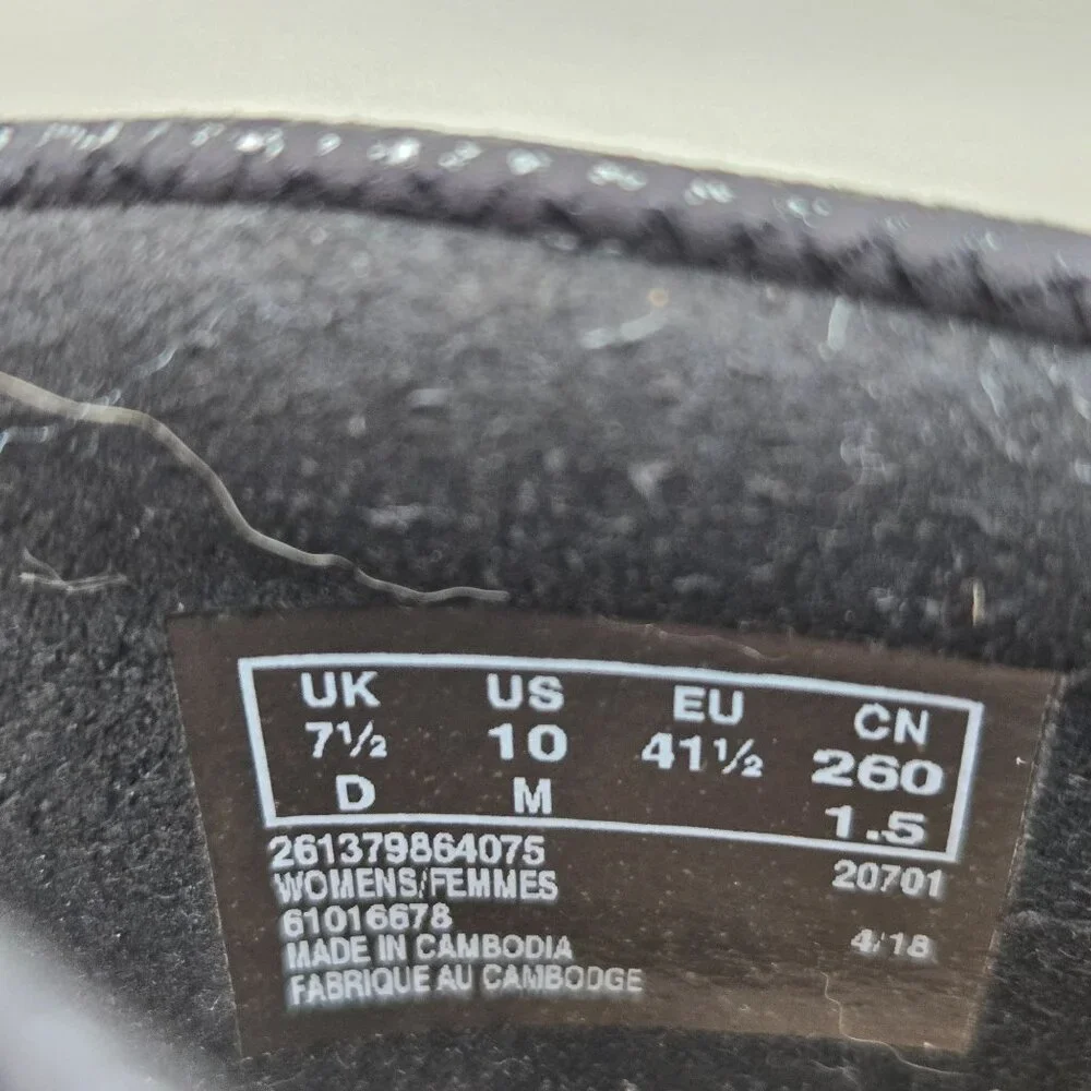 Clarks Ballet Flats Sz 10 Black Embossed Leather Comfort Dressy Ballerina Shoes - Picture 11 of 11